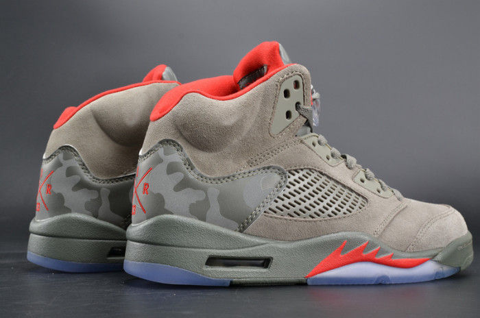 bape x air jordan 5 trophy room“camo” university red mens 136027-051