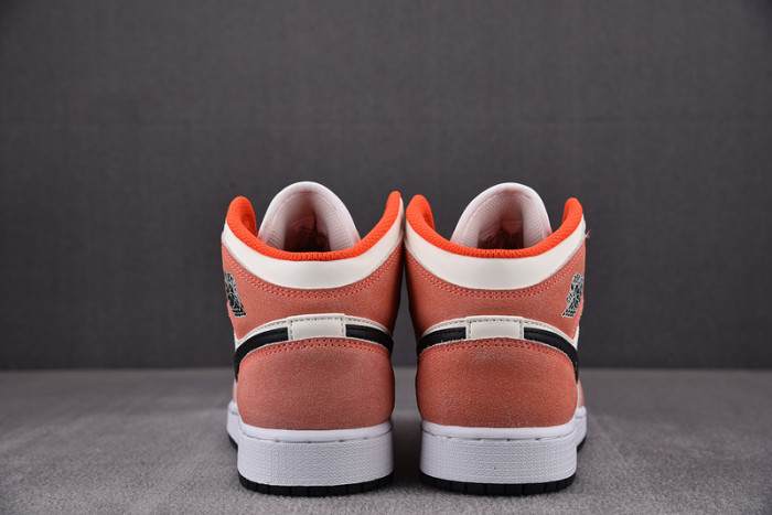 air jordan 1 mid se orange suede dv1336-800