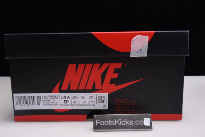 air jordan 1 retro high light smoke grey 555088-126