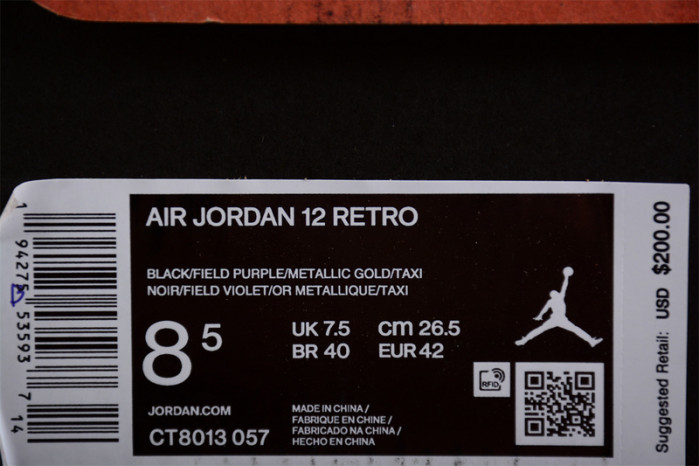 air jordan 12 field purple ct8013-057