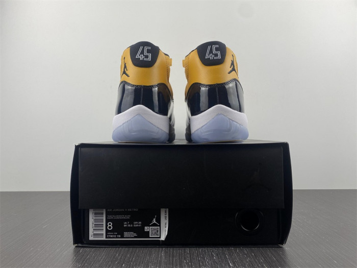 air jordan 11 retro black yellow ct8012-118
