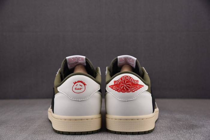 travis scott x air jordan 1 low og medium olive dm7866-200