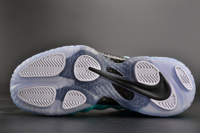 nike air foamposite pro “island green” metallic platinum mens 624041-303