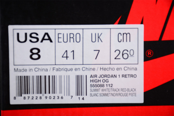 air jordan 1 retro high track red 555088-112